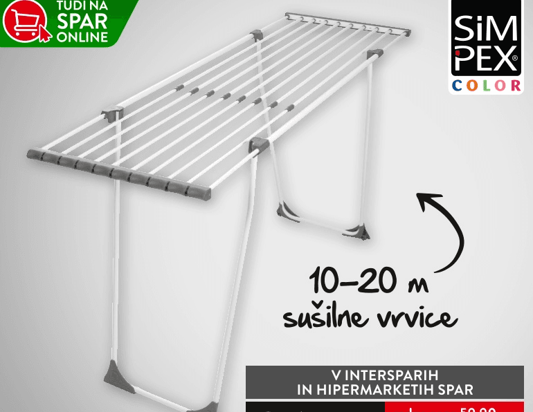 Simpex Color košara za perilo 56 L Akcija v trgovini Spar