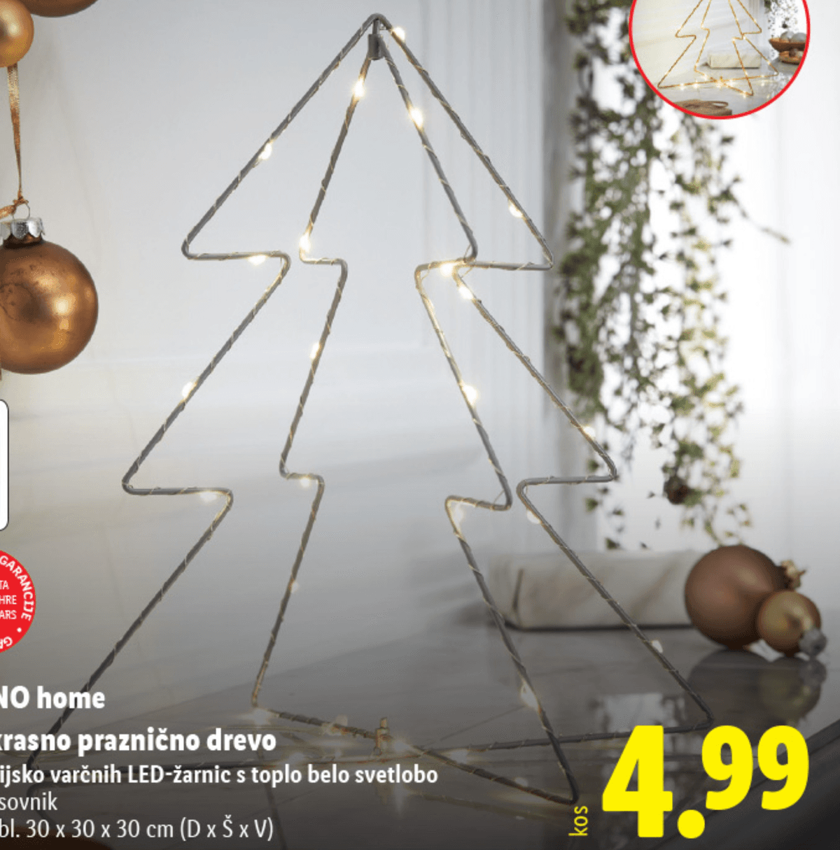 LIVARNO home LED-okrasno praznično drevo Akcija v trgovini Lidl