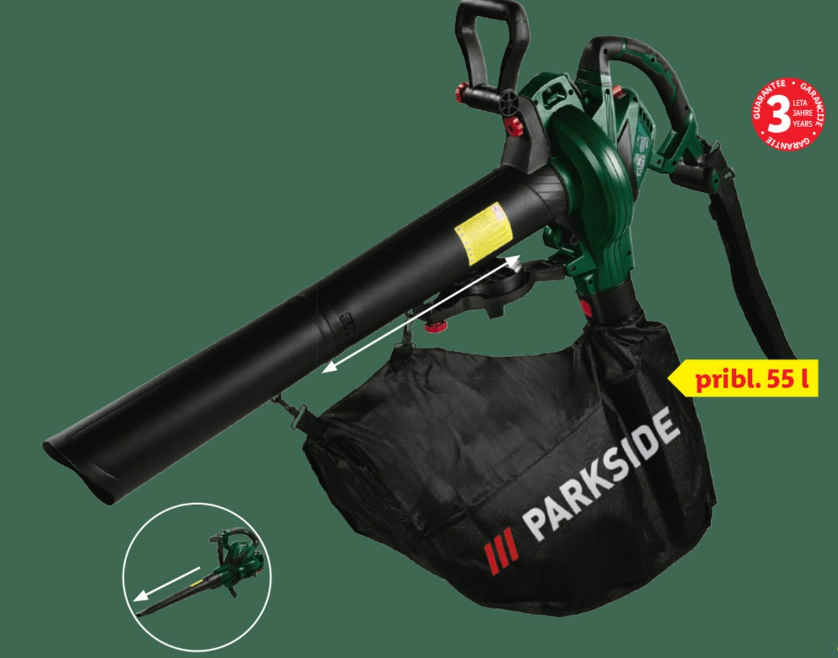 Parkside sesalnik in pihalnik za listje Akcija v trgovini Lidl