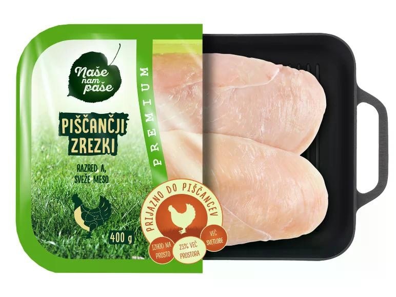 NAŠE NAM PAŠE Svež premium piščančji mini file 400 g - Akcija v trgovini Lidl