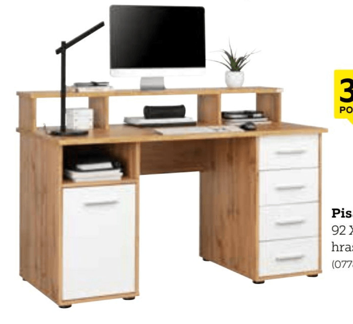 Pisalna miza Cantus - Akcija v trgovini Lesnina