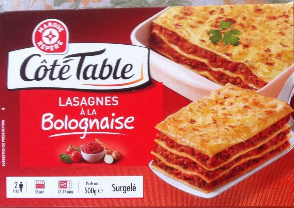 Lazanja 500 g Côte Table Akcija v trgovini E.Leclerc