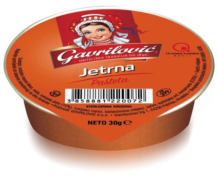 Jetrna ali čajna pašteta Gavrilović 30 g Akcija v trgovini E.Leclerc