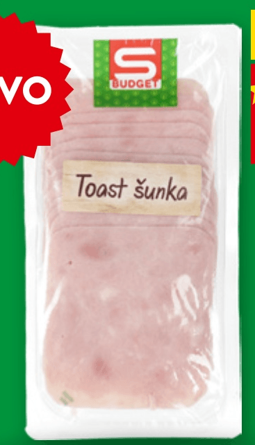 S-Budget toast šunka 200 g Akcija v trgovini Spar
