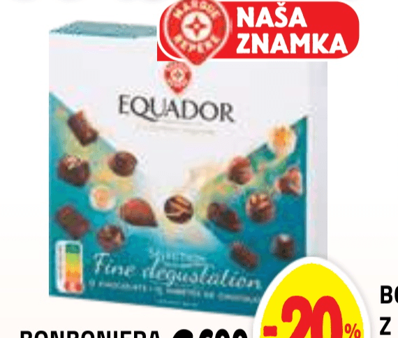 Bonboniera Equador 195 g - Akcija v trgovini E.Leclerc