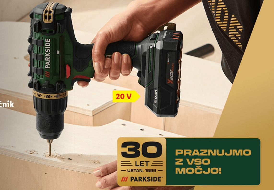 Parkside akumulatorski vrtalni vijačnik Akcija v trgovini Lidl