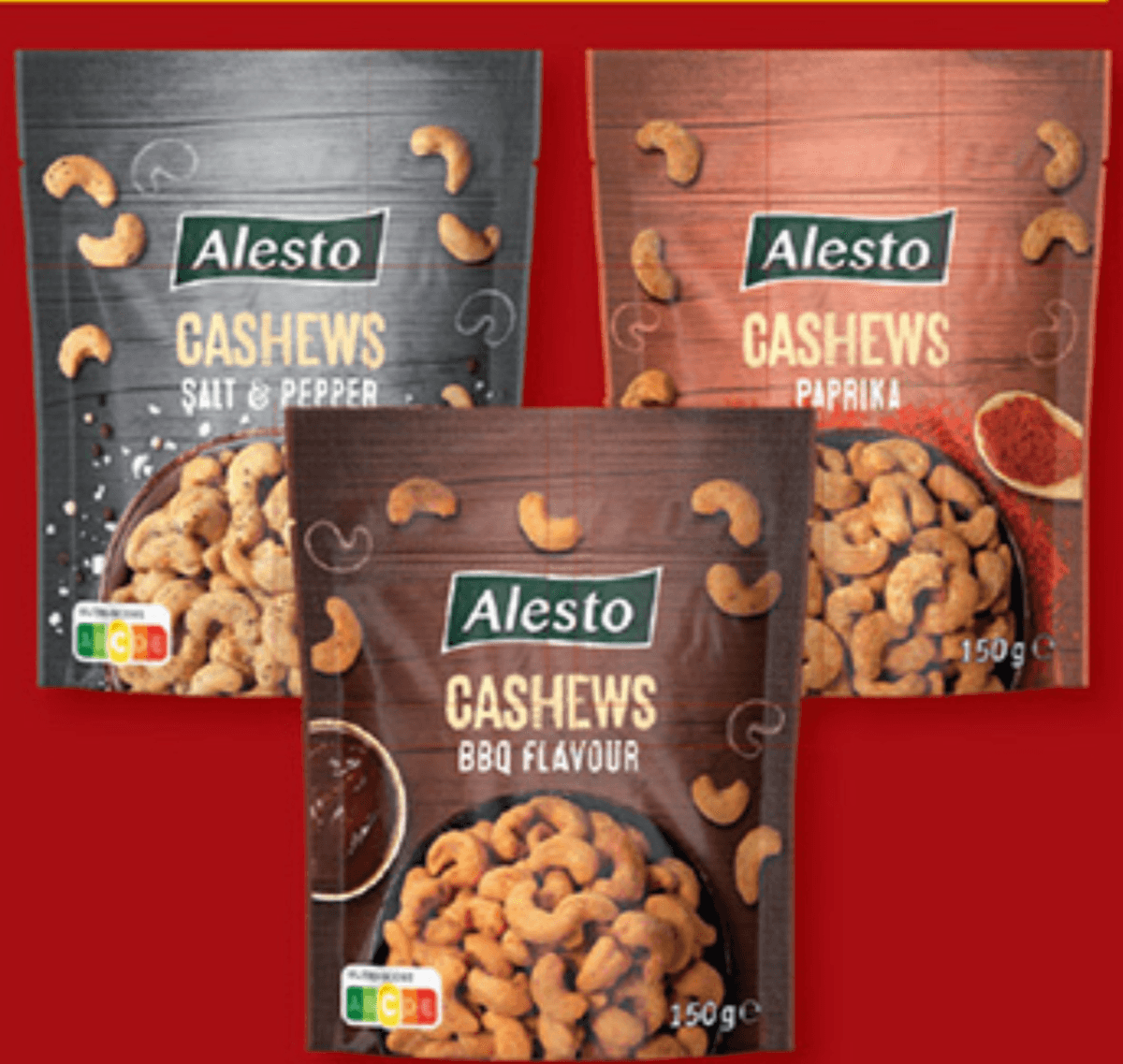ALESTO Indijski oreščki 150 g - Akcija v trgovini Lidl