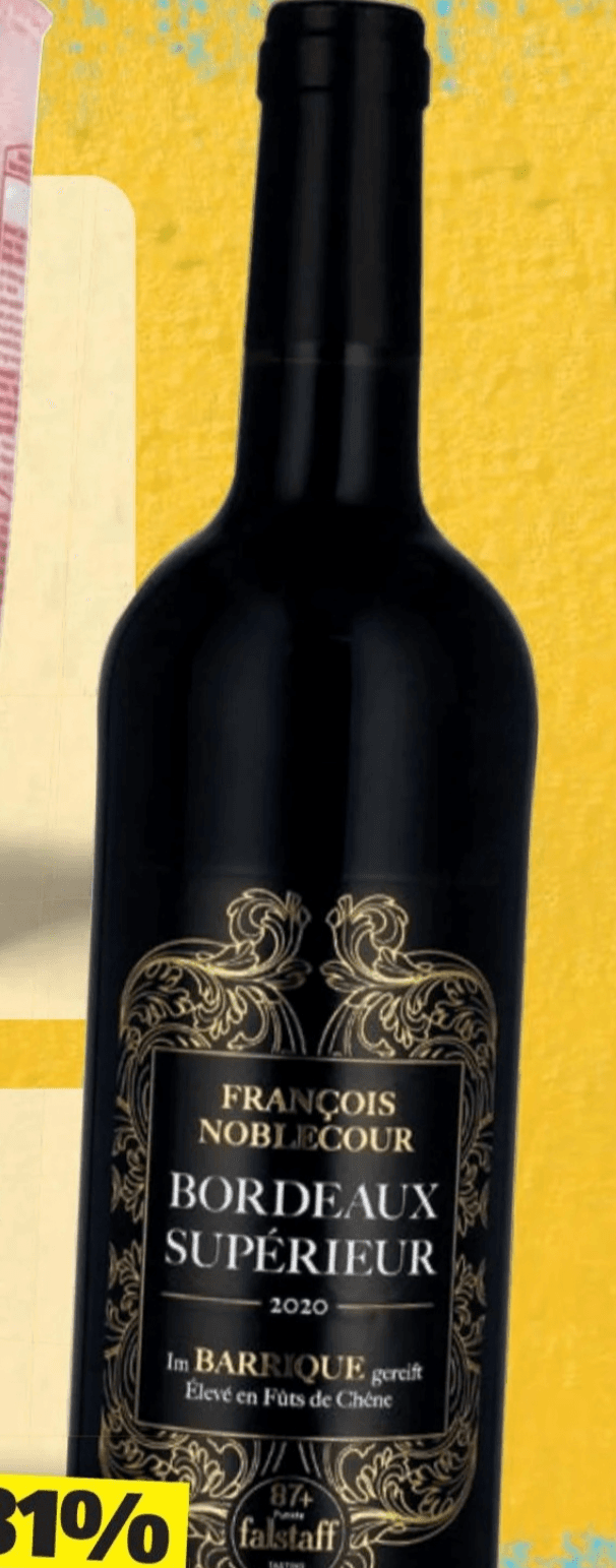 FRANÇOIS NOBLECOUR Bordeaux Supérieur Barrique 0,75 l Akcija v trgovini Hofer
