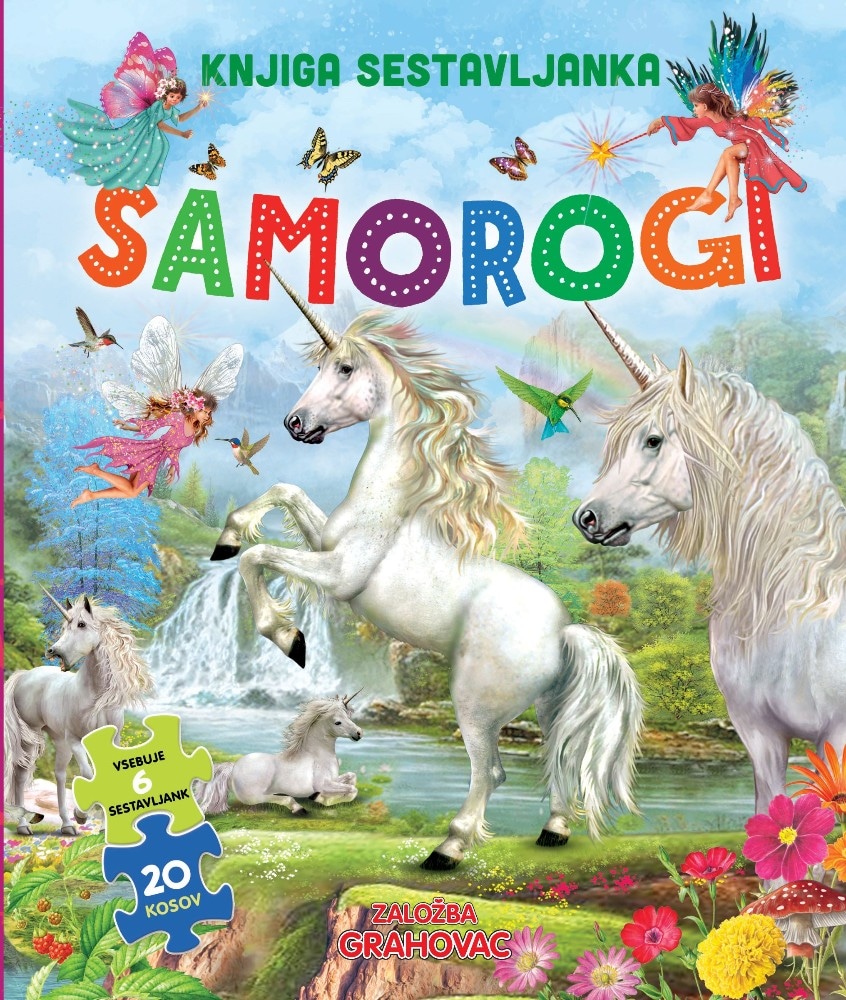 Knjiga sestavljanka samorogi Akcija v trgovini Lidl
