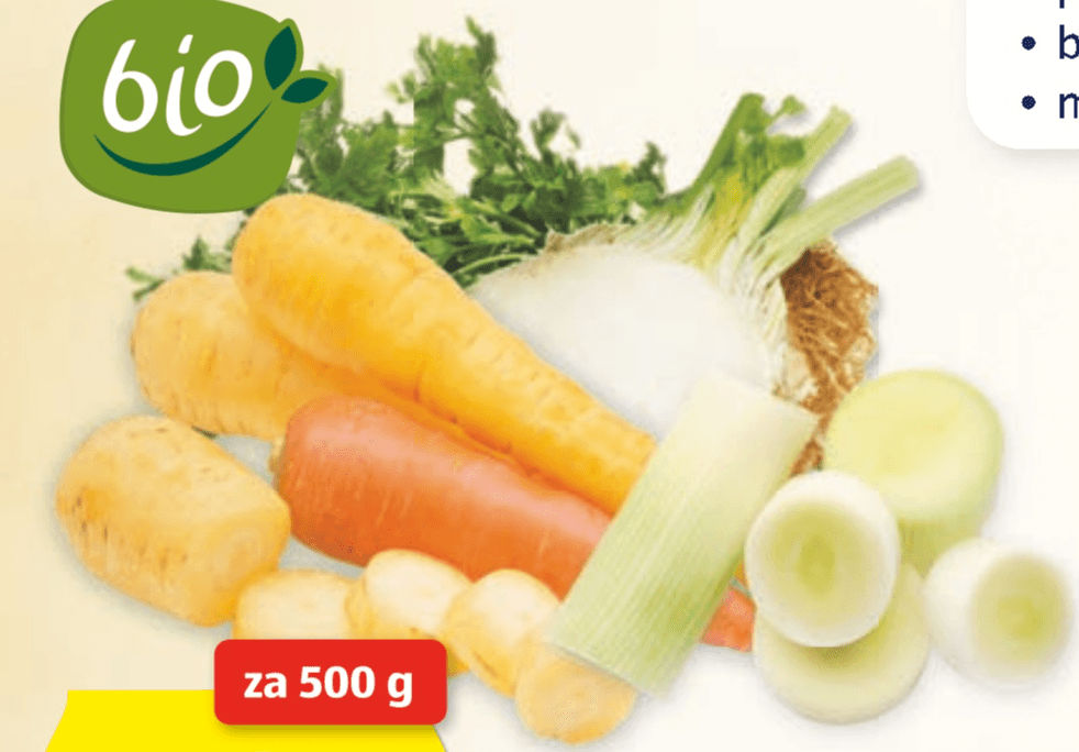 Bio jušna zelenjava 500 g Akcija v trgovini Hofer
