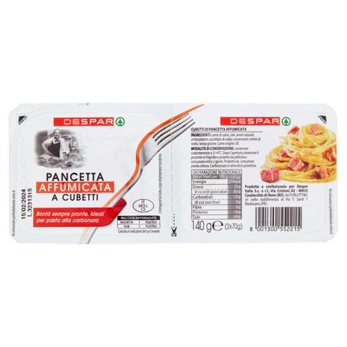 Panceta v koščkih 2 x 70 g DESPAR Akcija v trgovini Spar