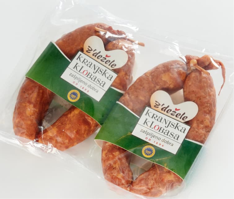 Kranjska klobasa Z'dežele cca. 250 g Akcija v trgovini Mercator