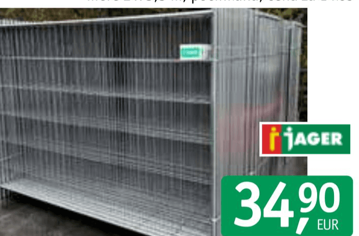 Mobilna ograja pocinkana višina 2 m, širina 3,5 m Akcija v trgovini Jager
