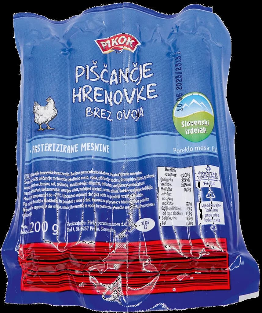 Pikok Piščančje hrenovke XXL 300 g Akcija v trgovini Lidl