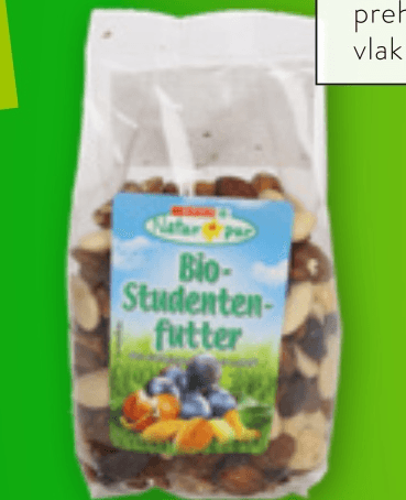 Bio Študentska Hrana 200 g Natur pur - Akcija v trgovini Spar
