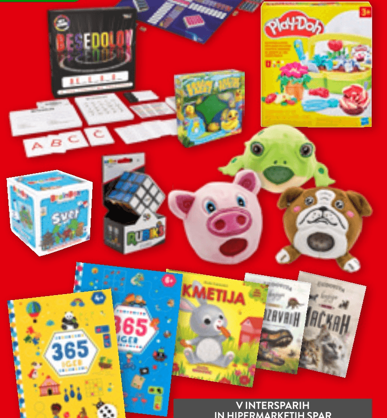 Igrače, knjige in pobarvanke - Akcija v trgovini Spar
