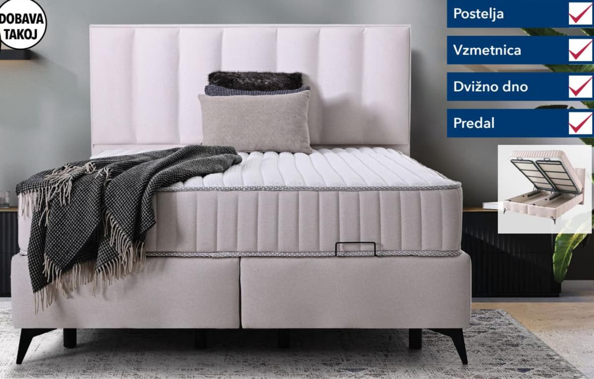 Celotna postelja TIDY 180x200cm Akcija v trgovini Harvey Norman