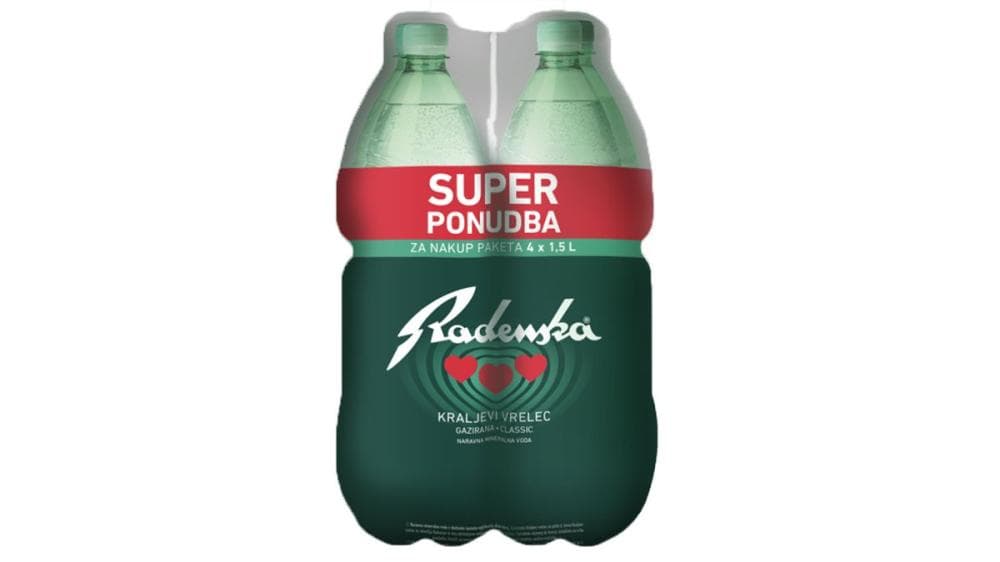 Radenska gazirana mineralna voda 4 x 1,5 l Akcija v trgovini Lidl