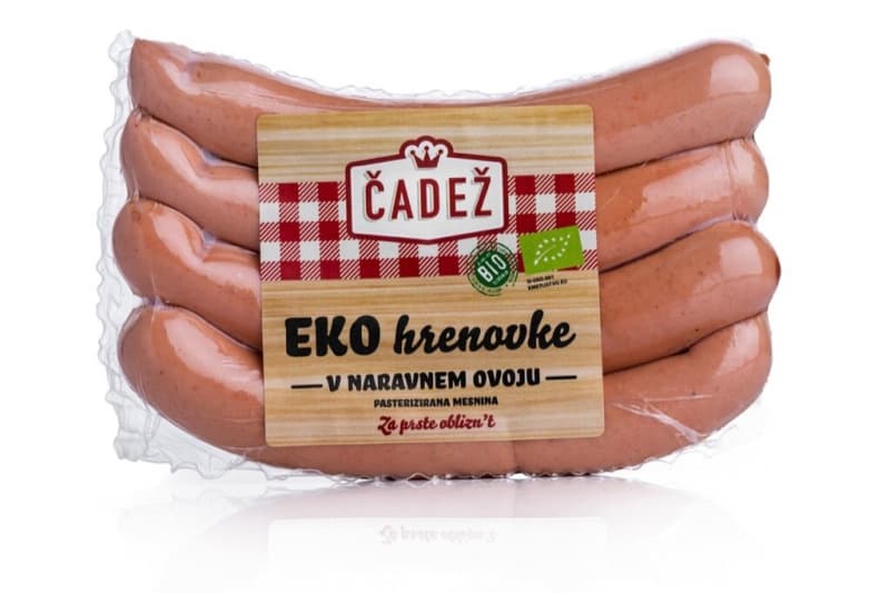 Telečje hrenovke Mesarstvo Čadež 270 g Akcija v trgovini E.Leclerc