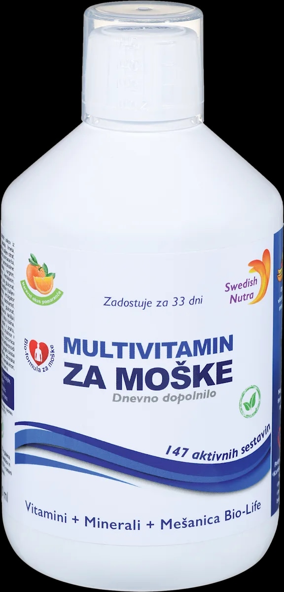 Swedish Nutra Multivitamin za moške 500 ml - Akcija v trgovini Dm