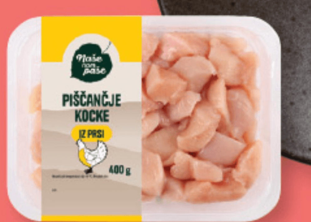 Naše nam paše sveže piščančje kocke 400 g Akcija v trgovini Lidl
