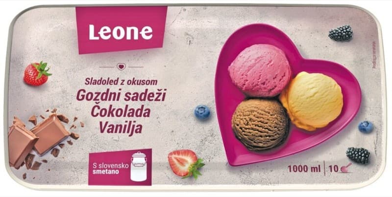 Sladoled Leone 1000 ml ali 630 g Akcija v trgovini Mercator