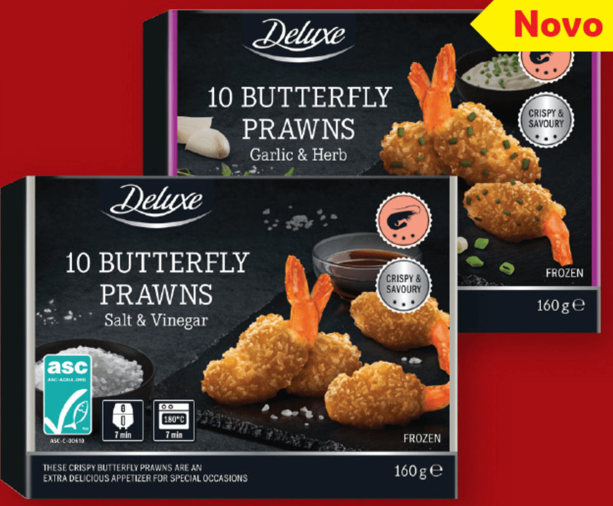 Deluxe panirane kozice 160 g Akcija v trgovini Lidl