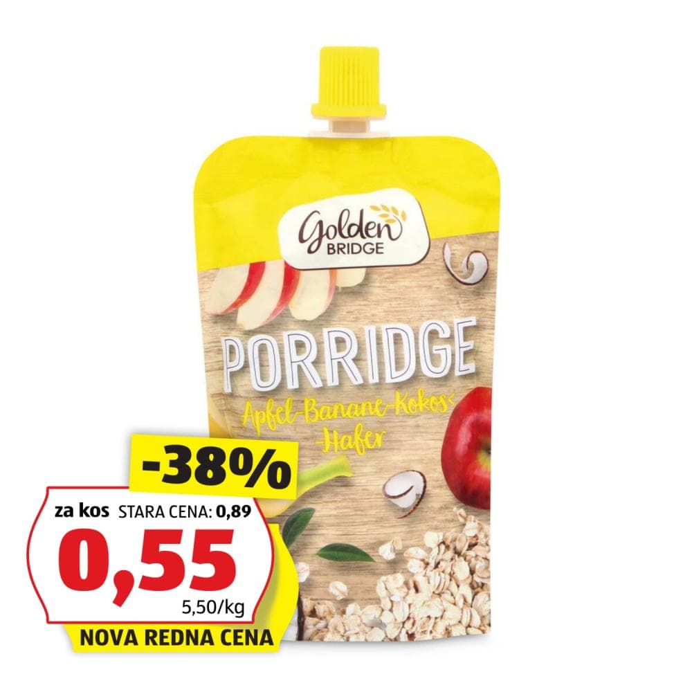Golden Bridge Ovsena kaša 100 g Akcija v trgovini Hofer