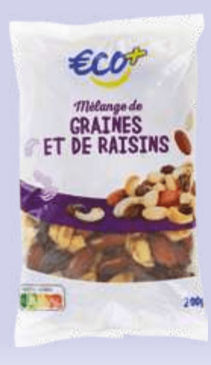 Mešanica oreščkov in rozin 200 g Eco - Akcija v trgovini E.Leclerc