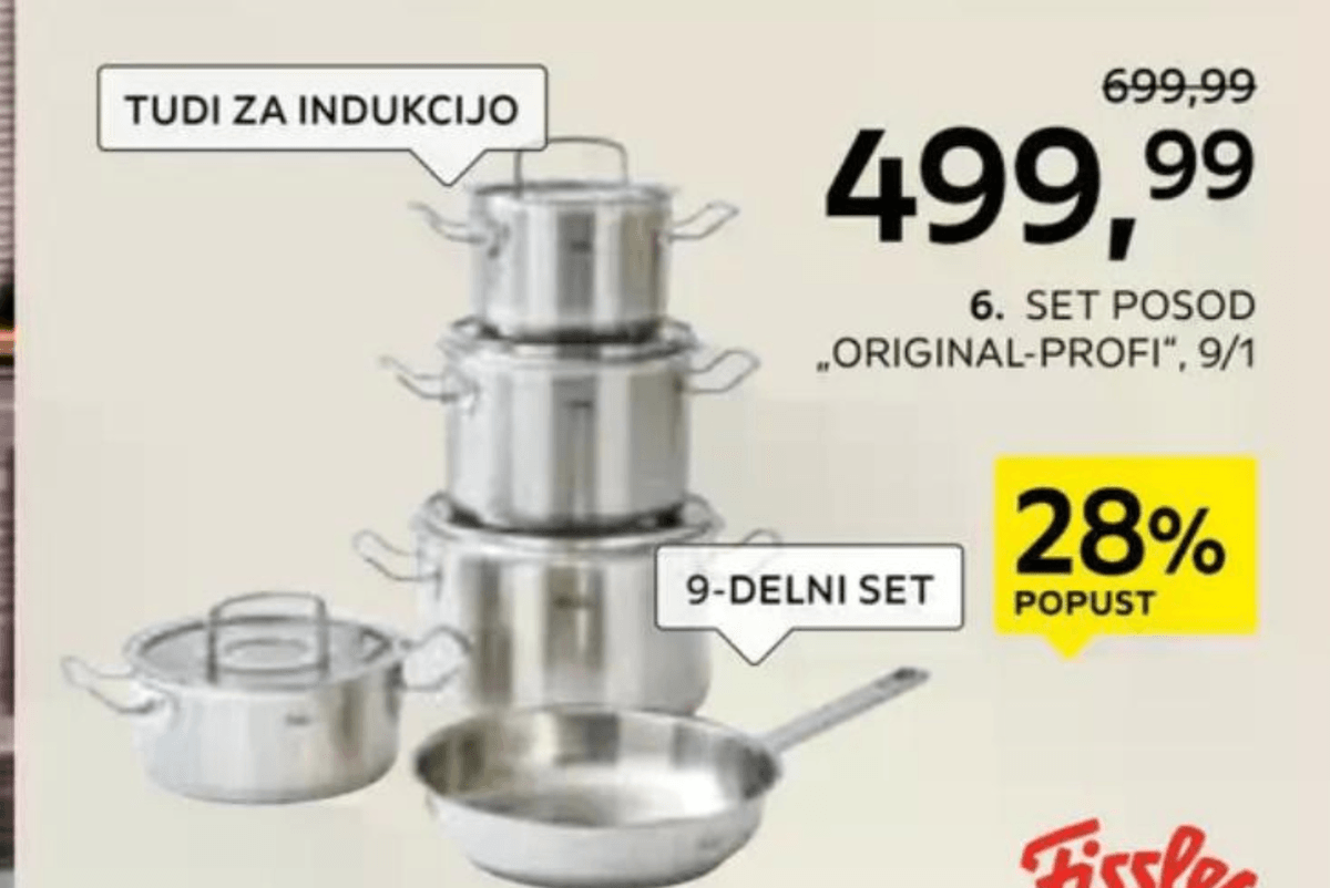 Set posod „ORIGINAL-PROFI" 9/1 Fissler - Akcija v trgovini Lesnina
