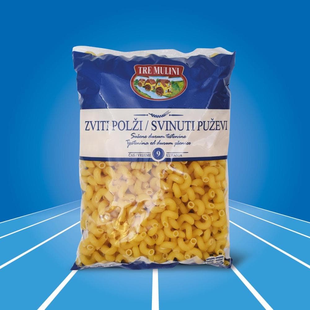 Zviti polži 500 g TRE MULINI Akcija v trgovini Eurospin