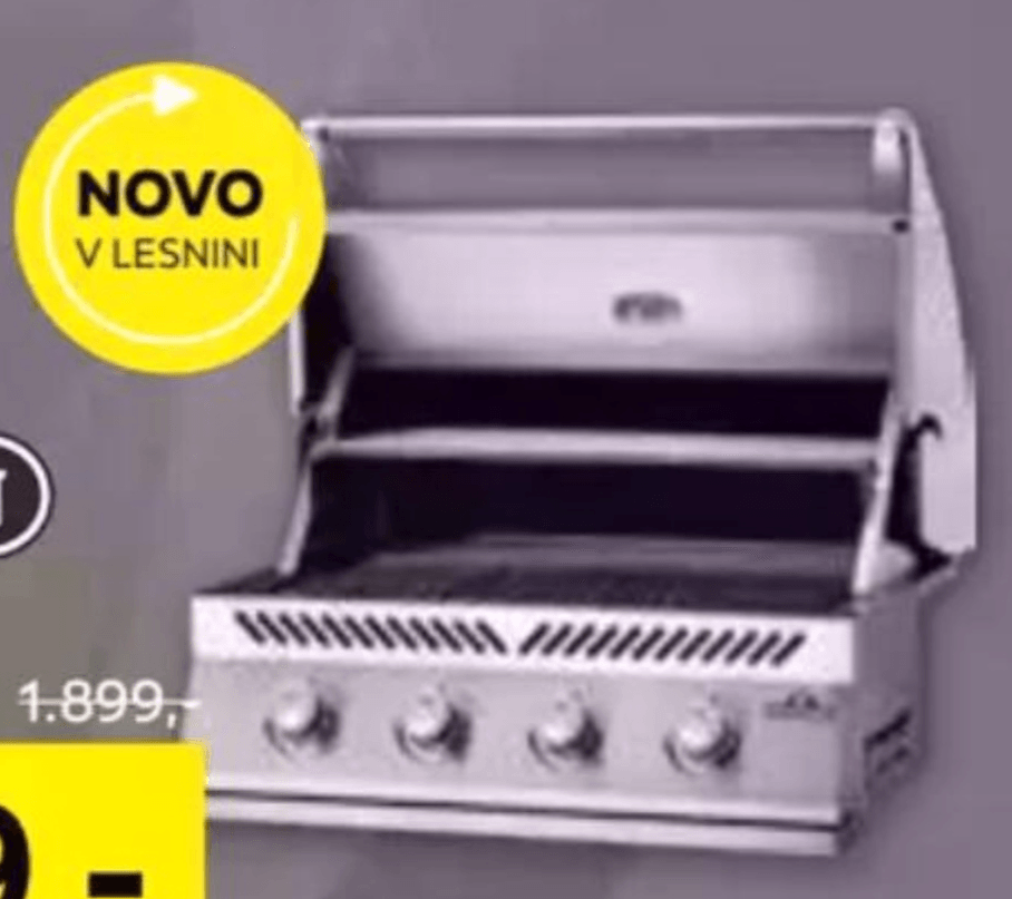 Plinski vgradni žar - Akcija v trgovini Lesnina