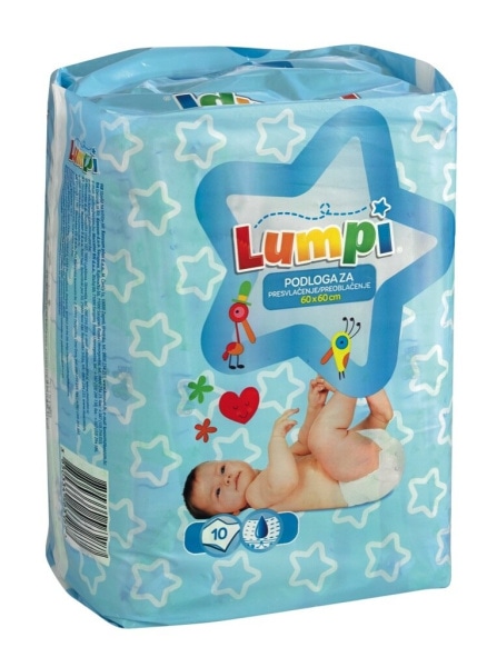 Podloge za previjanje Lumpi 10/1 - Akcija v trgovini Mercator