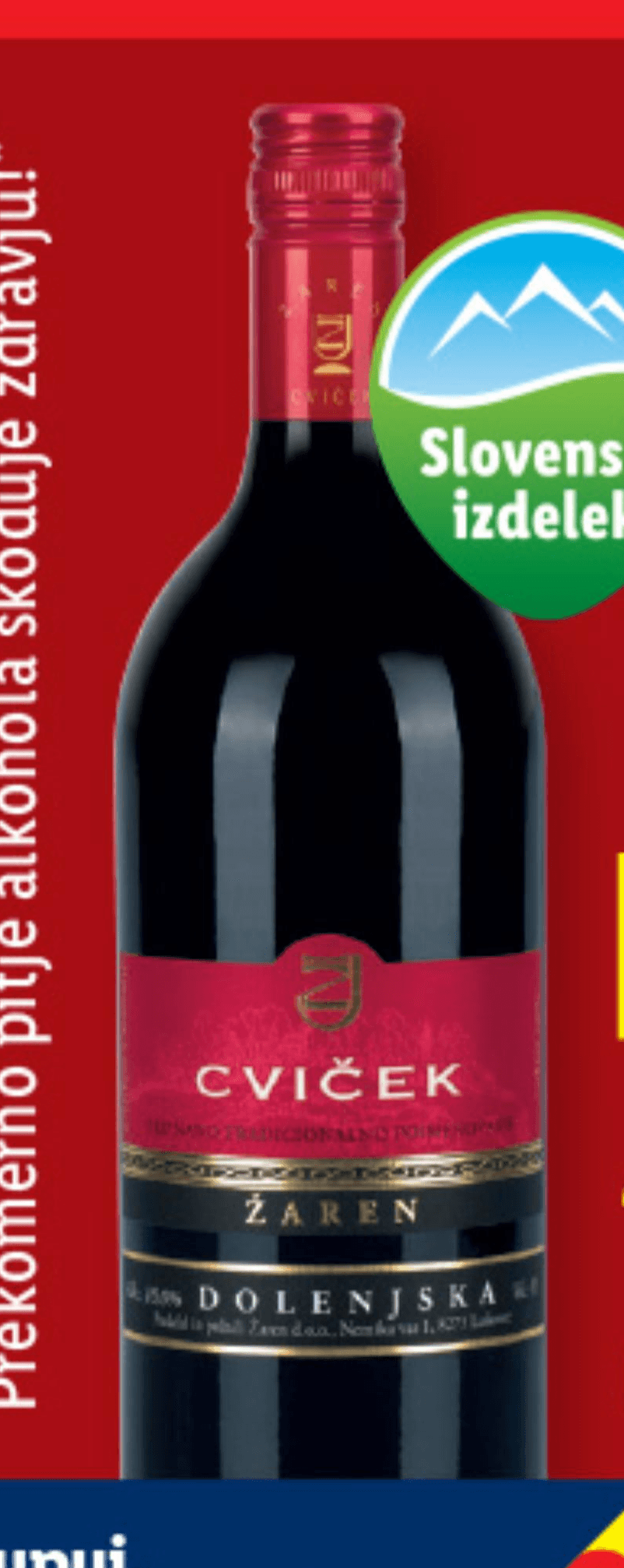 Žaren Cviček PTP 1 l Akcija v trgovini Lidl