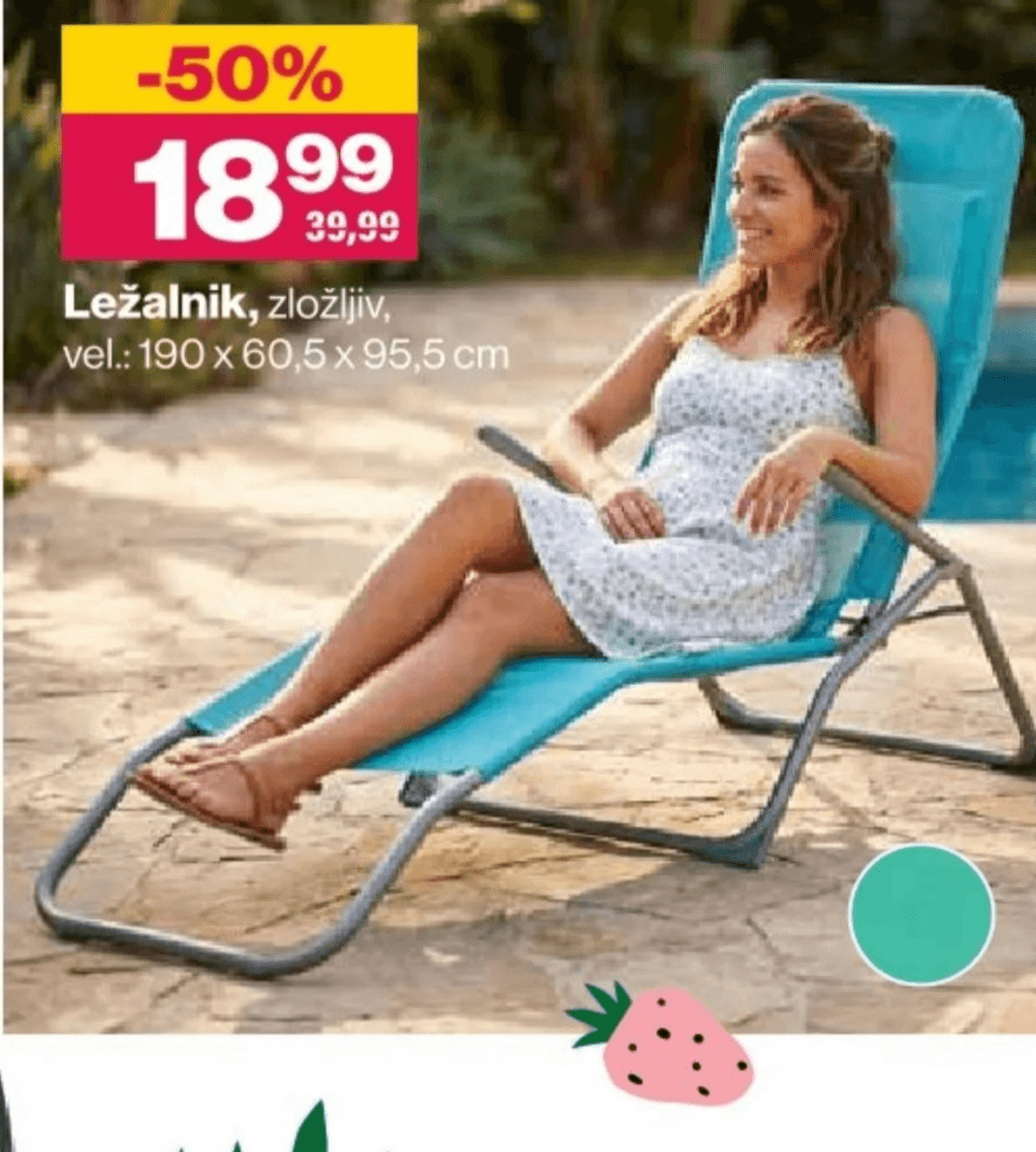 Ležalnik - Akcija v trgovini Mercator