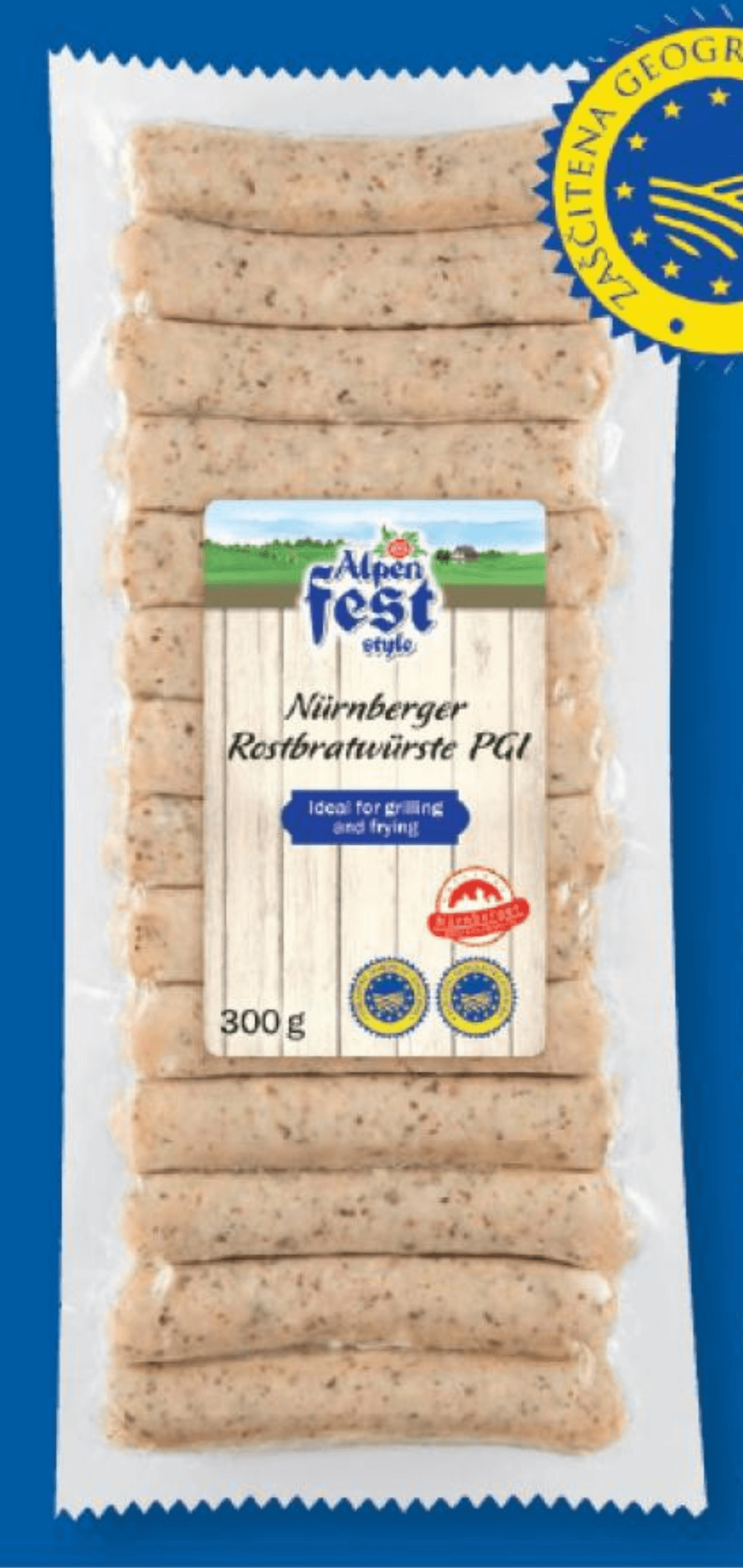 Alpenfest Nürnberške pečenice 300 g Akcija v trgovini Lidl