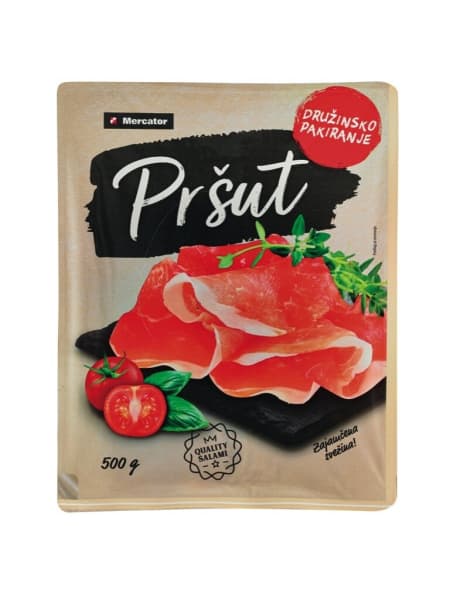 Narezek pršut Mercator 500 g Akcija v trgovini Mercator