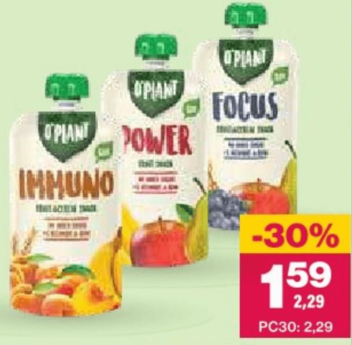 Bio sadne kaše O'Plant 200 g - Akcija v trgovini Mercator