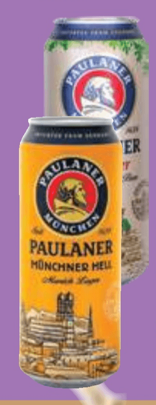 Svetlo ali pšenično pivo Paulaner 0,5 l Akcija v trgovini E.Leclerc