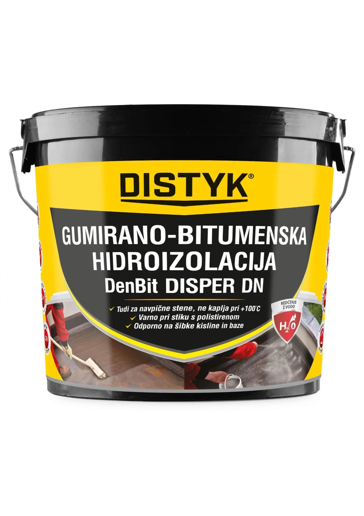 Gumirano bitumenska hidroizolacija DISPER DN 5 kg Akcija v trgovini Obi