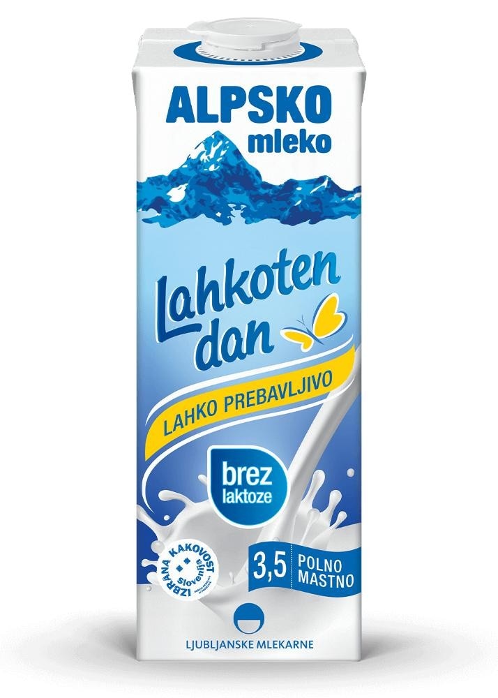 Alpsko mleko brez laktoze 1 l Lakhota dan Akcija v trgovini E.Leclerc