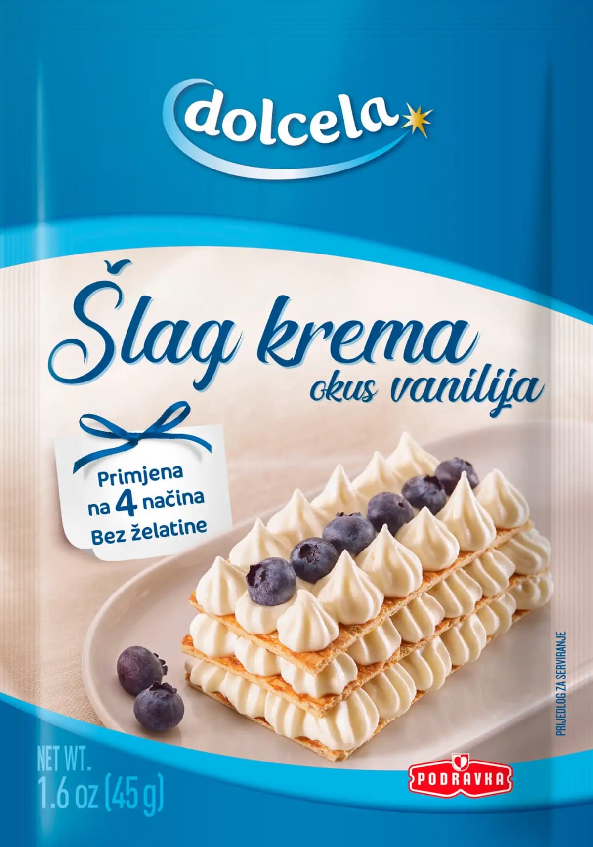 Šlag krema Dolcela 60 g, 45 g Akcija v trgovini Spar
