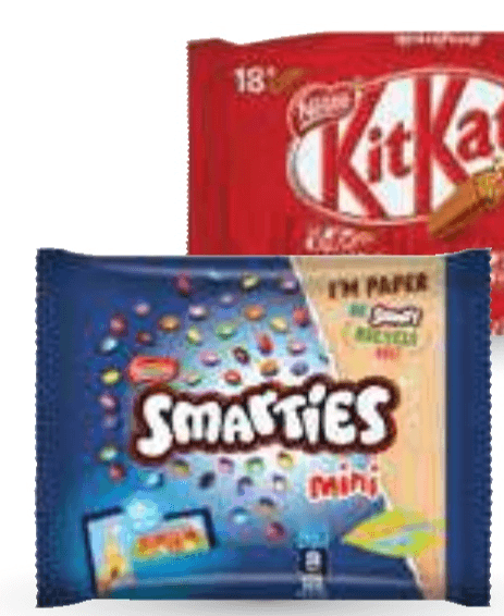 Čokolada Kit Kat Mini / bonboni Smarties Mini 301 g ali 259 g Kit Kat / Smarties - Akcija v trgovini Mercator