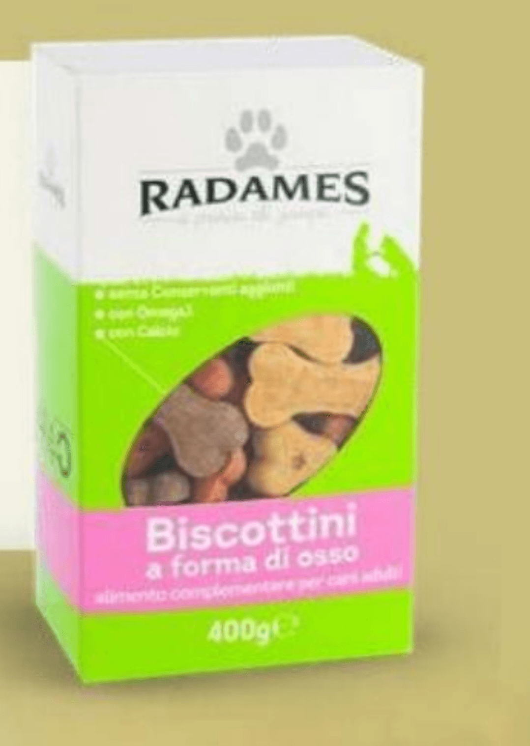 Radames Biscottini piškoti za pse v obliki kosti 400 g Akcija v trgovini Eurospin