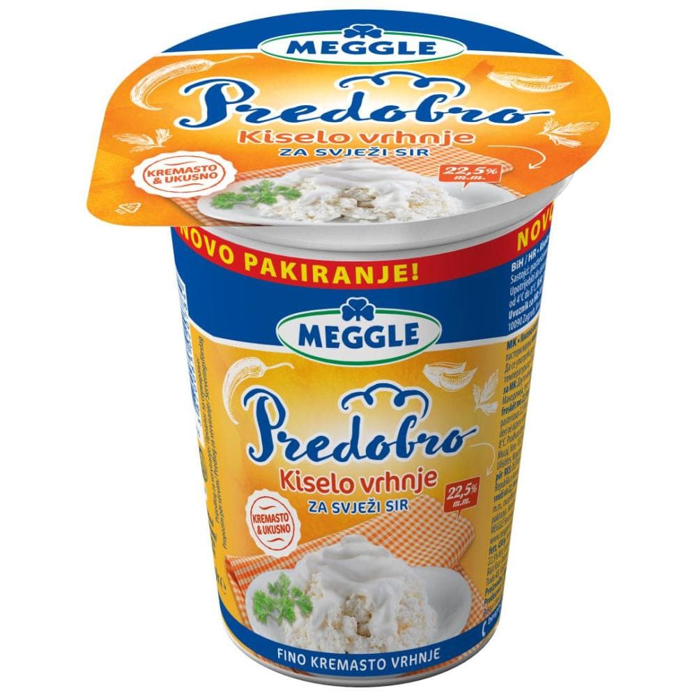 Kisla smetana Meggle 430 g Akcija v trgovini E.Leclerc