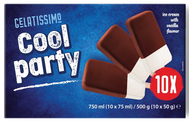 Sladoled Cool Party Gelatissimo 10 x 75 ml Mercator - Akcija v trgovini Mercator
