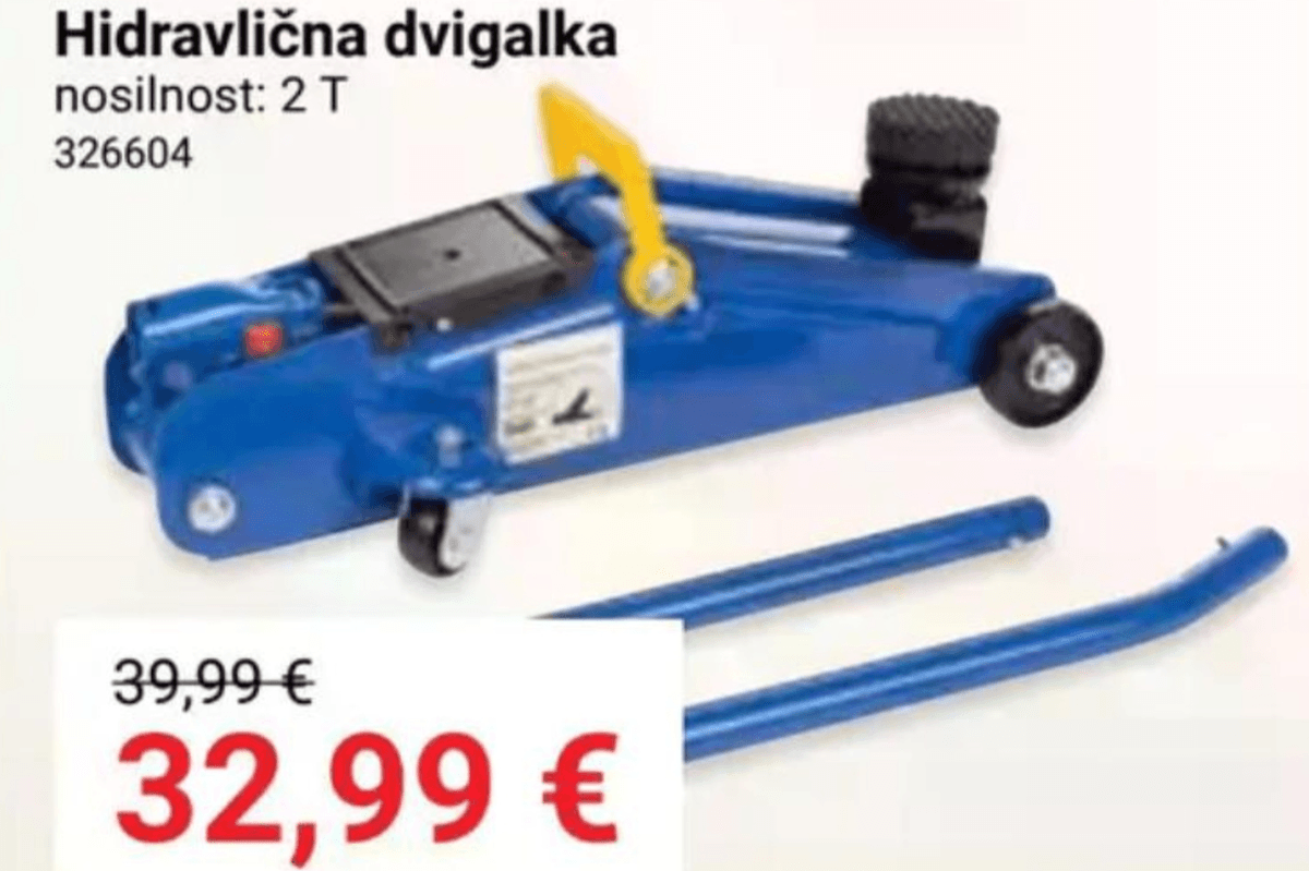 Hidravlična dvigalka Akcija v trgovini Pevex