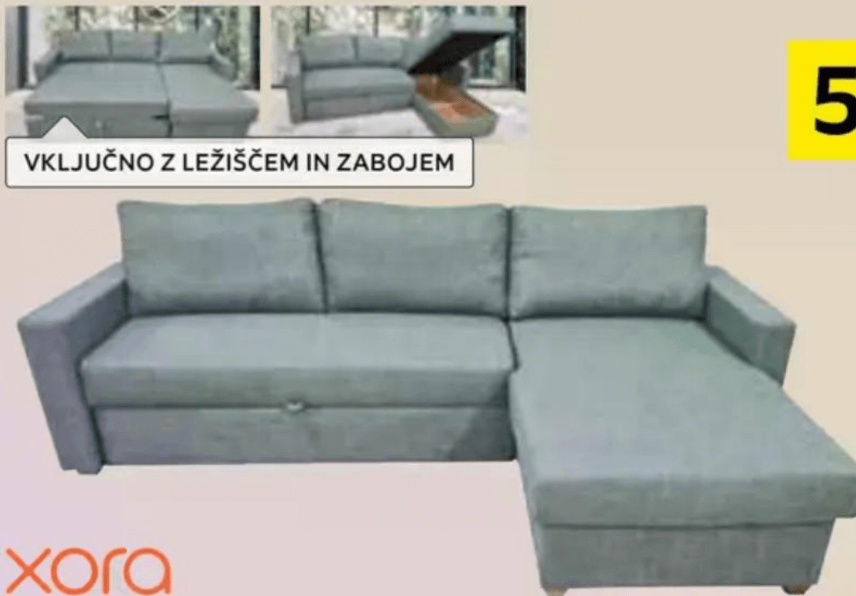 Xora Sedežna garnitura - Akcija v trgovini Lesnina