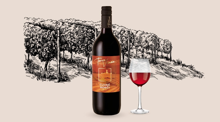 Rdeče vino Cuvee Terra Vinea 1l - Akcija v trgovini Mercator