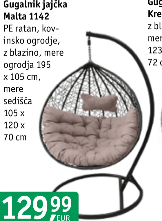 Gugalnik jajčka Malta 1142 - Akcija v trgovini Jager